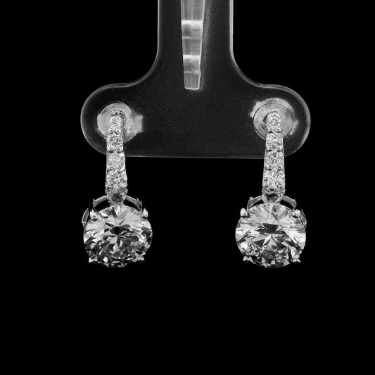 2.48 Carats Lab Grown Diamond 14K Gold Earrings