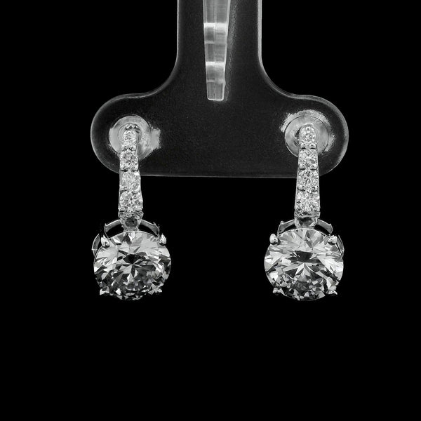 2.48 Carats Lab Grown Diamond 14K Gold Earrings