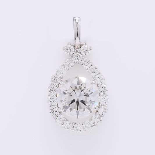 2.15 Carats Lab Grown Diamond 14K Gold Pendant