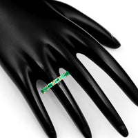 1.38 Carat Oval Mixed Cut Natural Beryl Emerald 14K Gold Ring