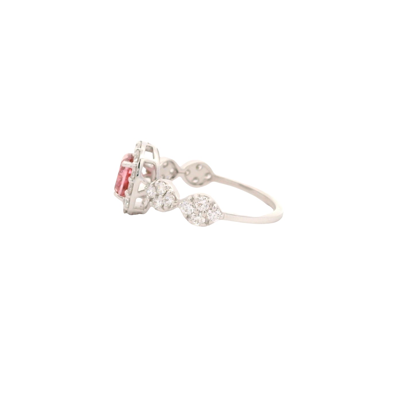 1.79 Carats Pink Lab Grown Diamond 14K Gold Ring