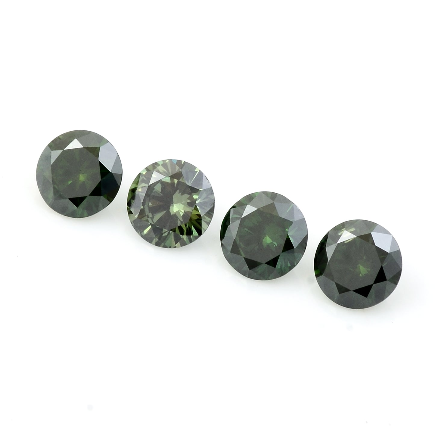 0.73 Green Diamond Round Loose Gemstone