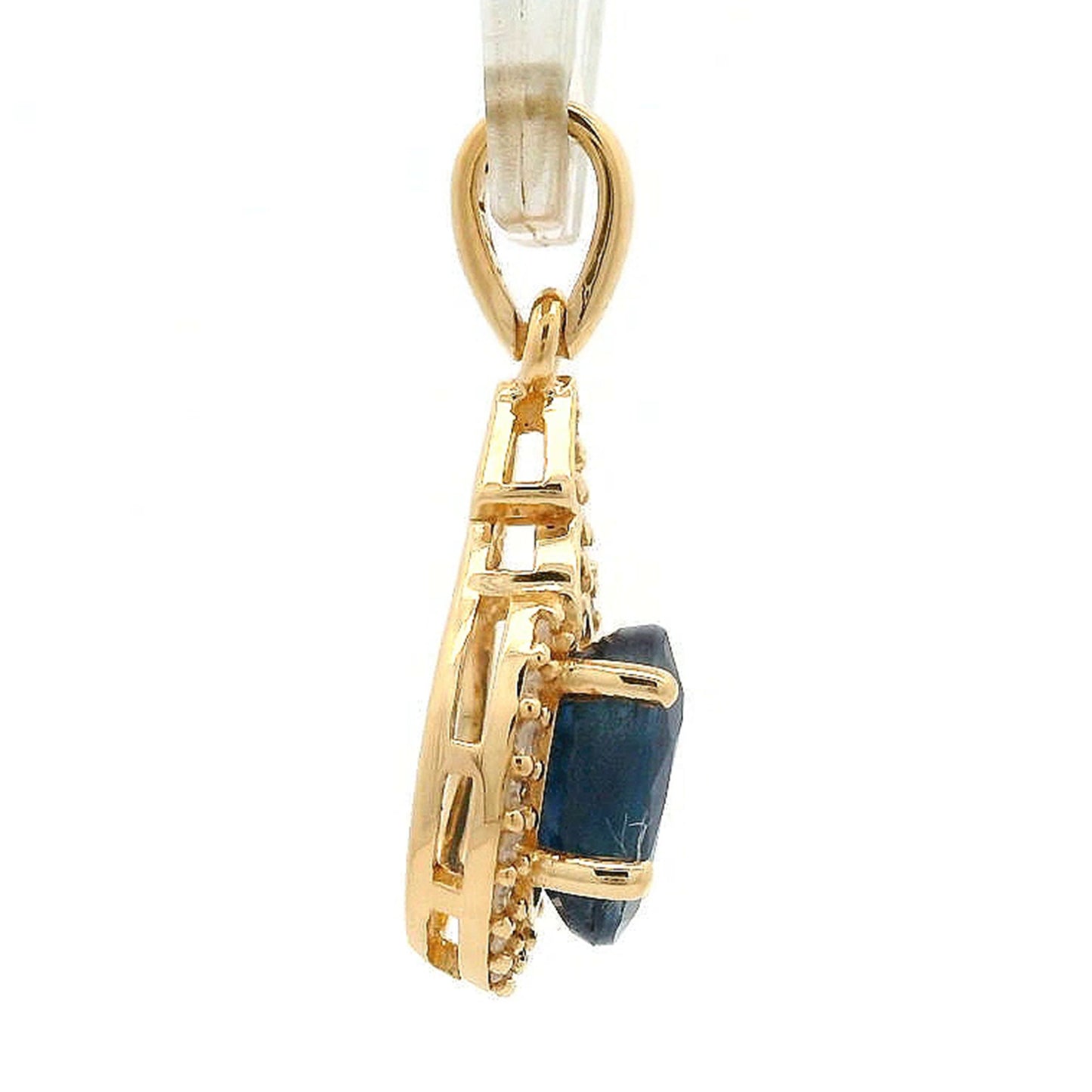 1.26 Ct Oval Sapphire 14K Gold Pendant