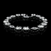 30.38 Ct Round Lab Grown Diamond 14K Gold Bracelet