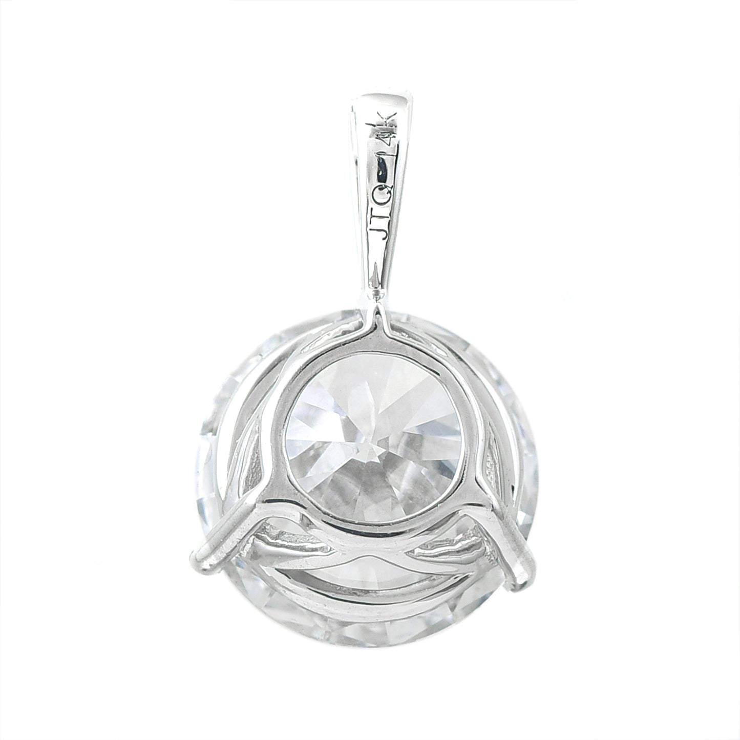 3.08 Carats Lab Grown Diamond 14K Gold Pendant