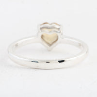 1.02 Ct Heart Citrine 925 Sterling Silver Ring