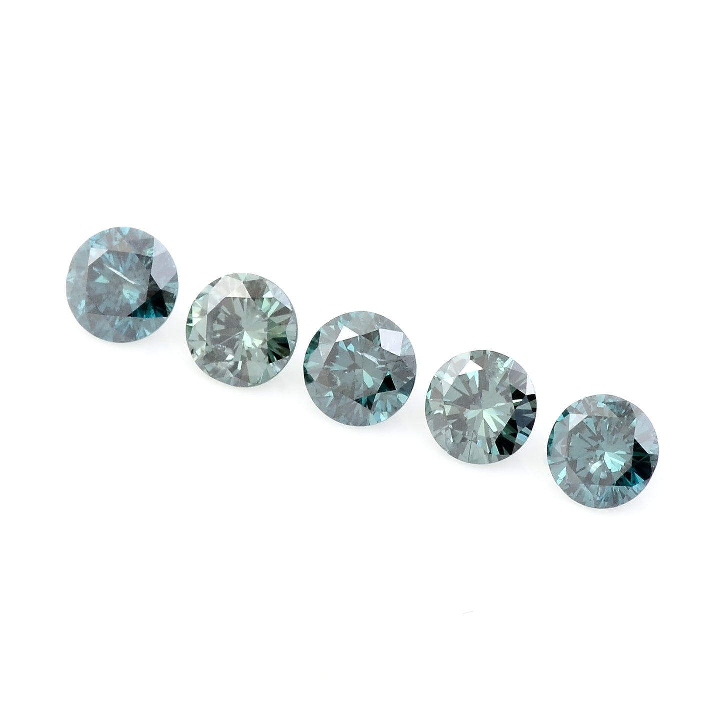 0.59 Blue Diamond Round Loose Gemstone