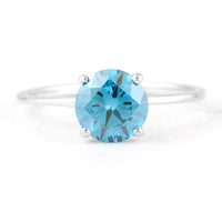 1.53 Carats Blue Lab Grown Diamond 14K Gold Ring