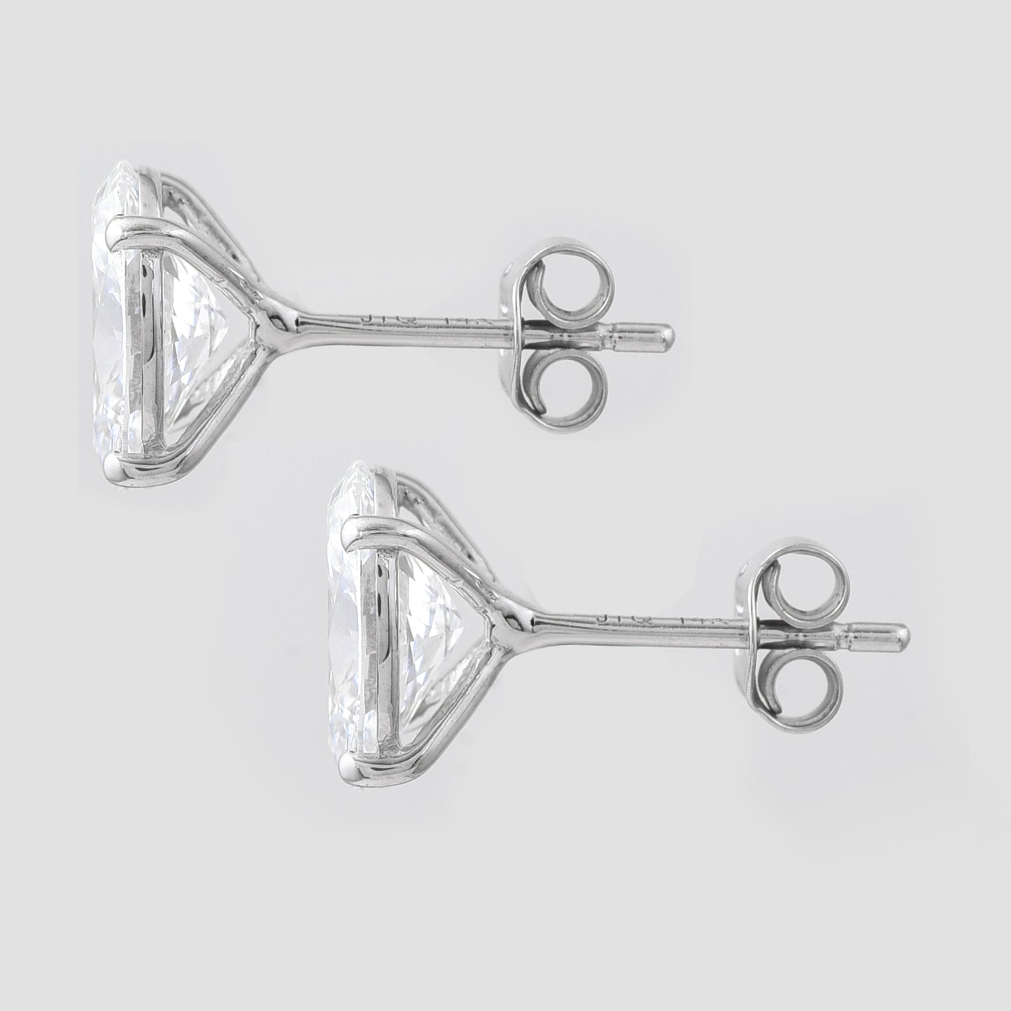3.07 Carats Lab Grown Diamond 14K Gold Earrings