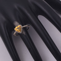 0.77 Ct Trillion Br.Fire Opal 9K Gold Ring