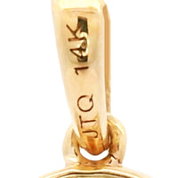 0.80 Ct Round Red Diamond 14K Gold Pendant