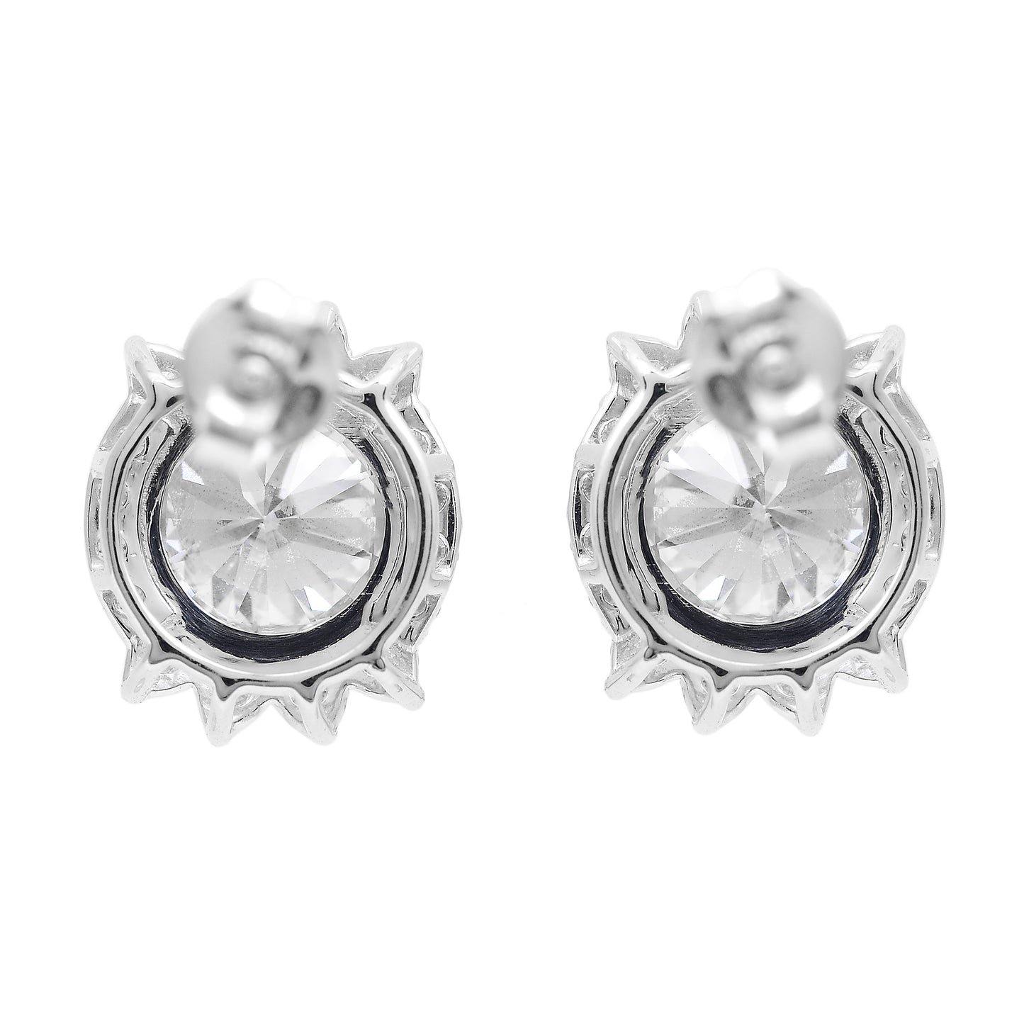 3.88 Carats Lab Grown Diamond 14K Gold Earrings