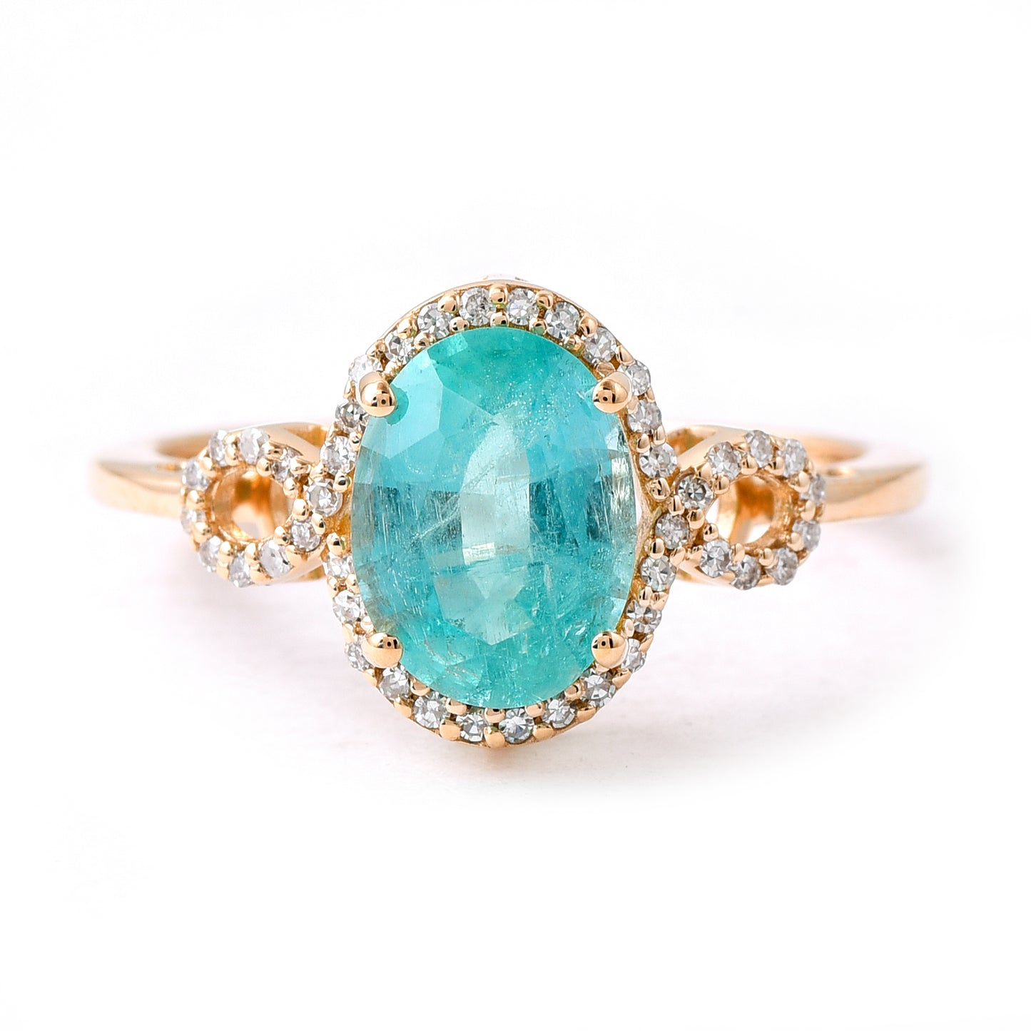 1.81 Ct Oval Mixed Cut Natural Emerald 14K Gold Ring