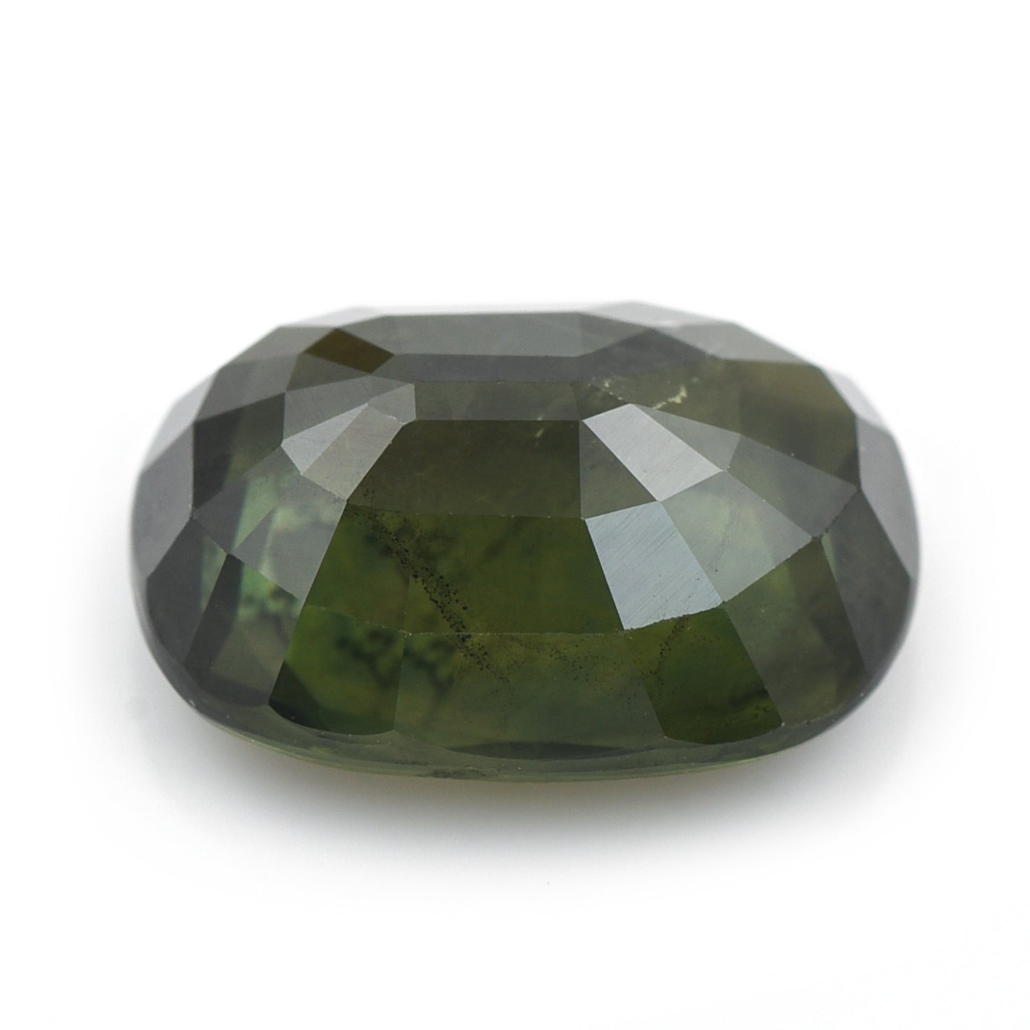 7.16 Natural Corundum Green Sapphire Rectangular Cushion Mixed Cut Gemstone