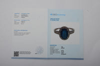 2.97 Ct Oval Mixed Cut Natural Sapphire 14K Gold Ring