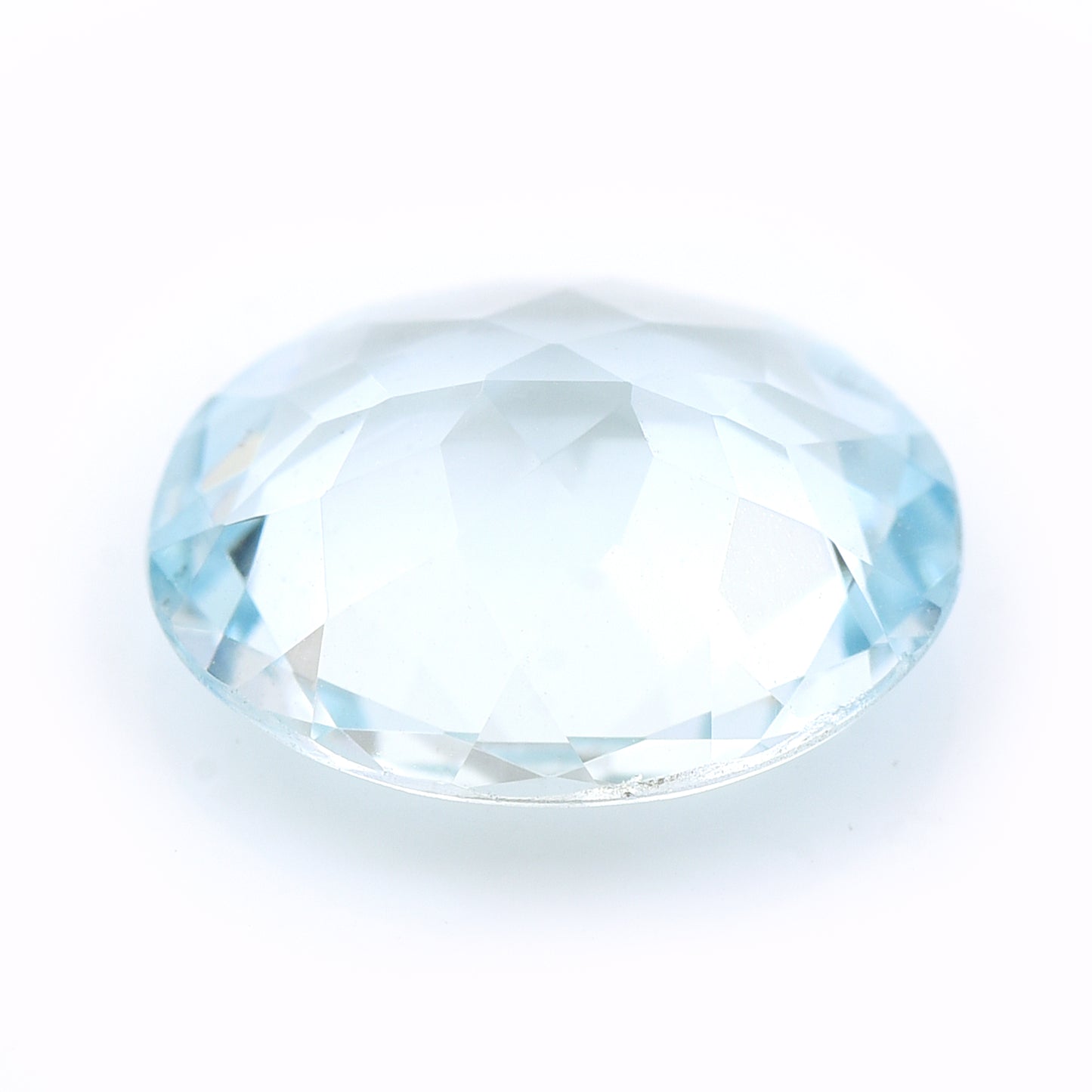 3.25 Natural Beryl Aquamarine Oval Mixed Cut Gemstone