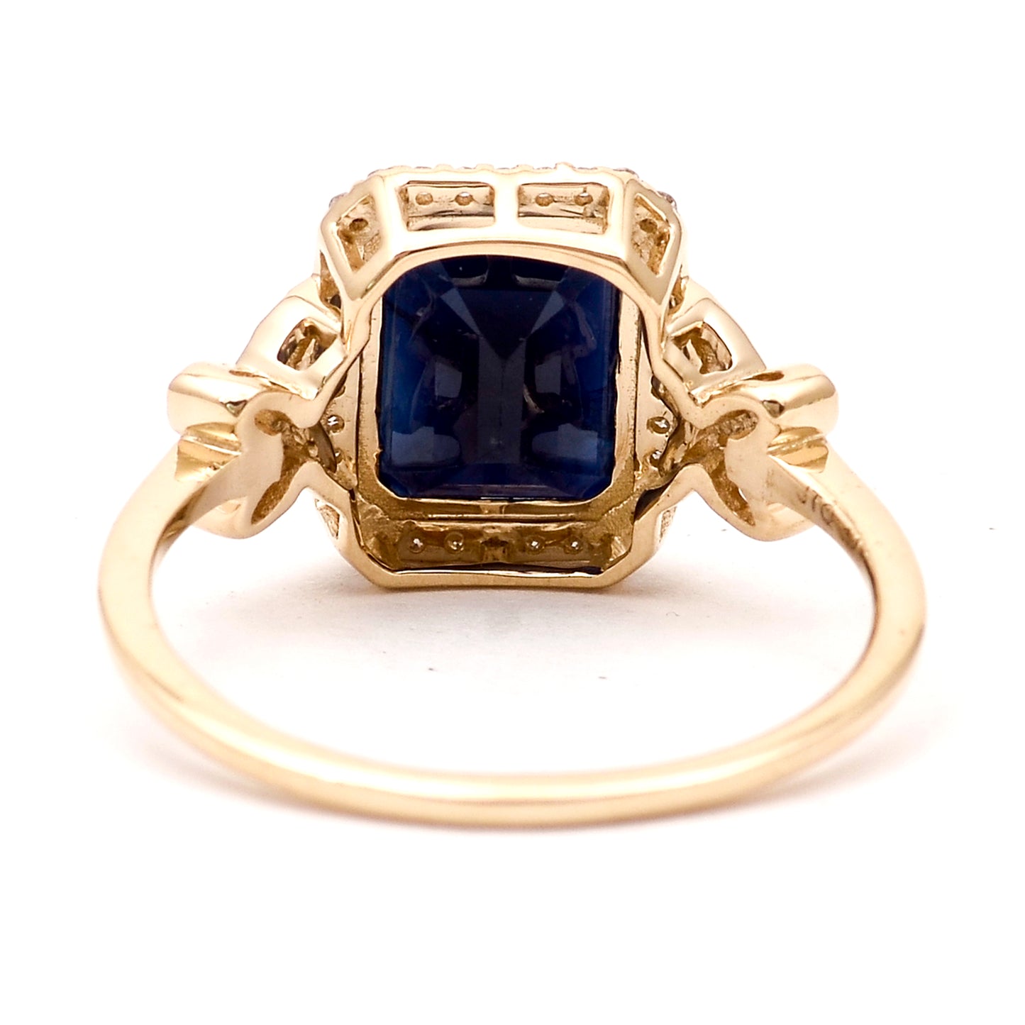 2.65 Ct Octagon Natural Sapphire 14K Gold Ring