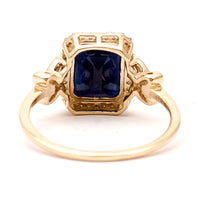 2.65 Ct Octagon Natural Sapphire 14K Gold Ring