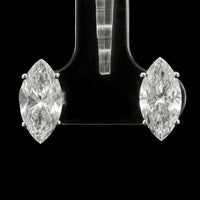 3.02 Carats Lab Grown Diamond 14K Gold Earrings