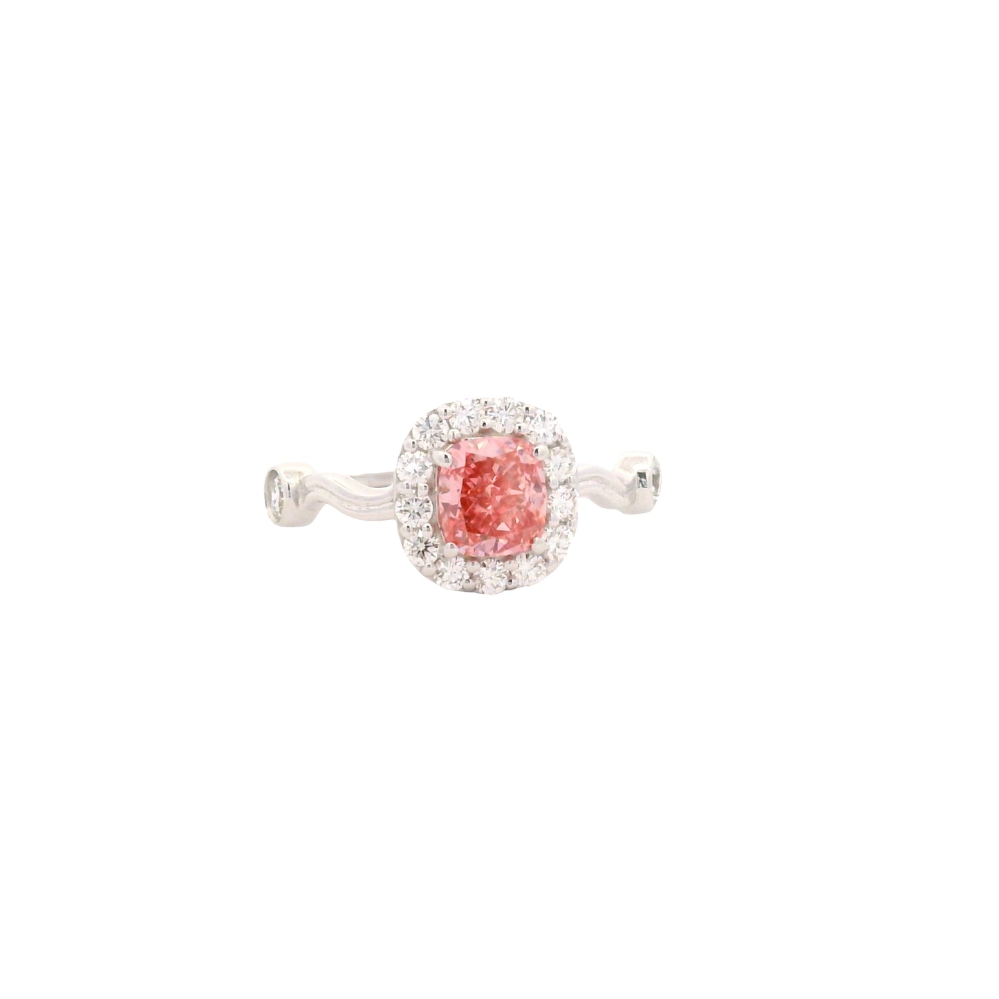 1.54 Carats Pink Lab Grown Diamond 14K Gold Ring