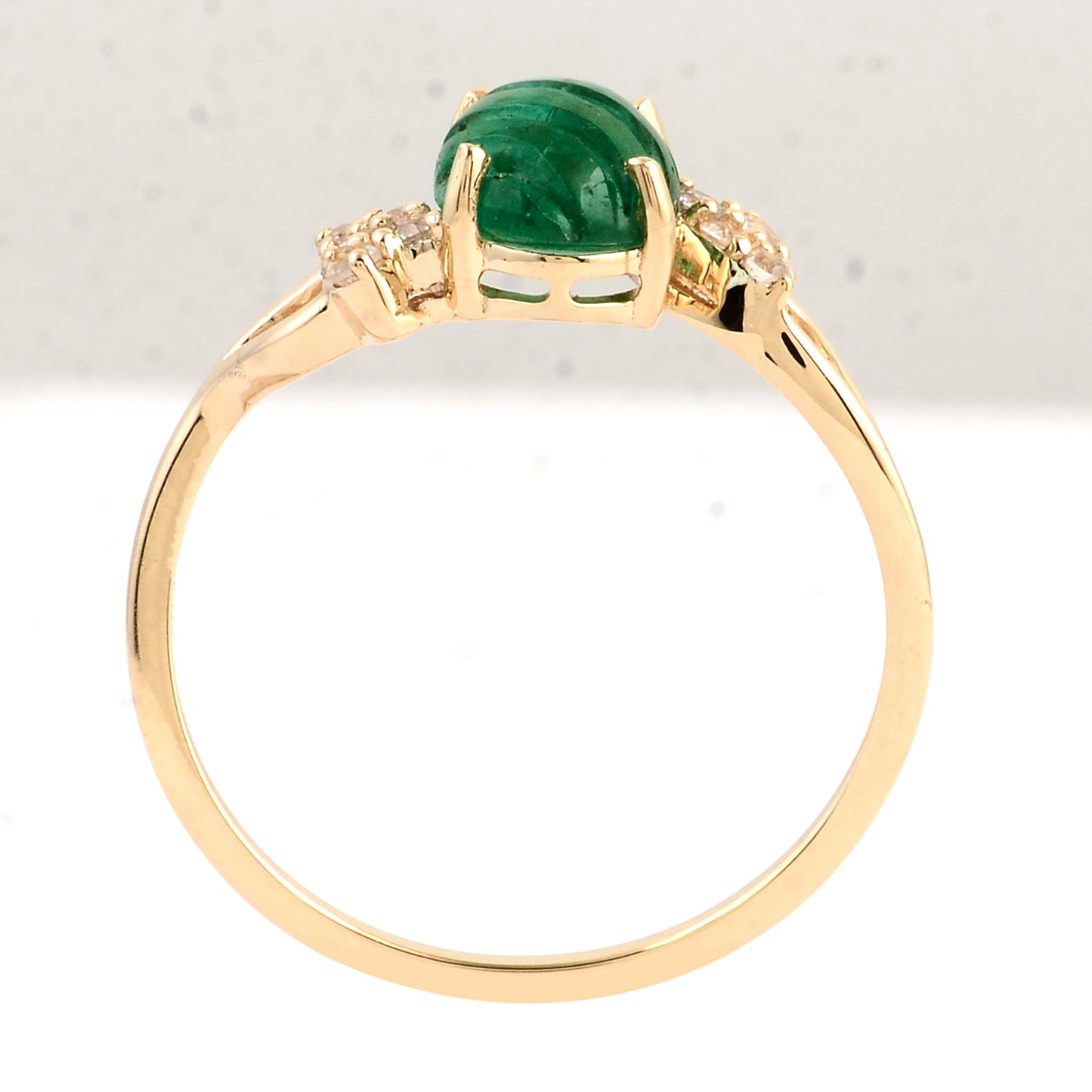 1.45 Ct Oval Emerald 14K Gold Ring