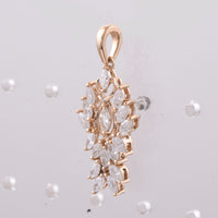 1.02 Ct Marquise Natural Diamond 14K Gold Pendant
