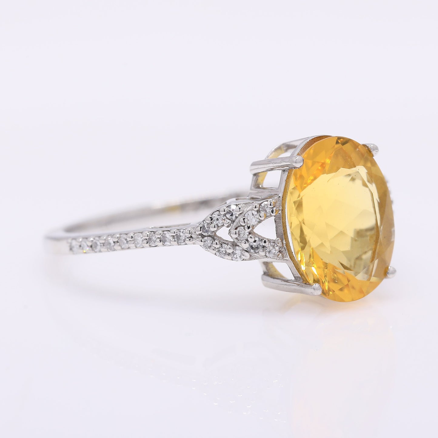 1.79 Ct Oval Mixed Cut Natural Fire Opal 950 Platinum Ring