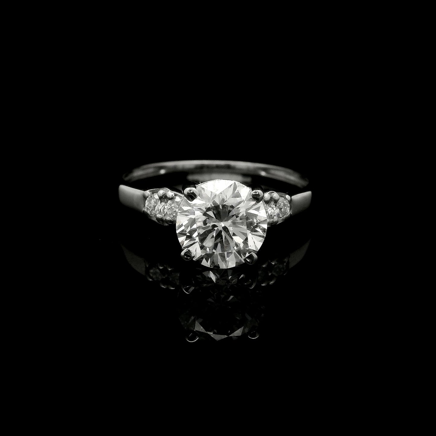 1.82 Ct Round Lab Grown Diamond 14K Gold Ring