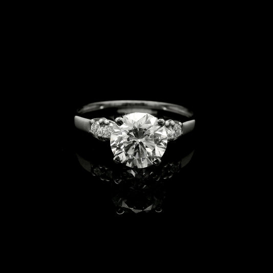 1.82 Ct Round Lab Grown Diamond 14K Gold Ring
