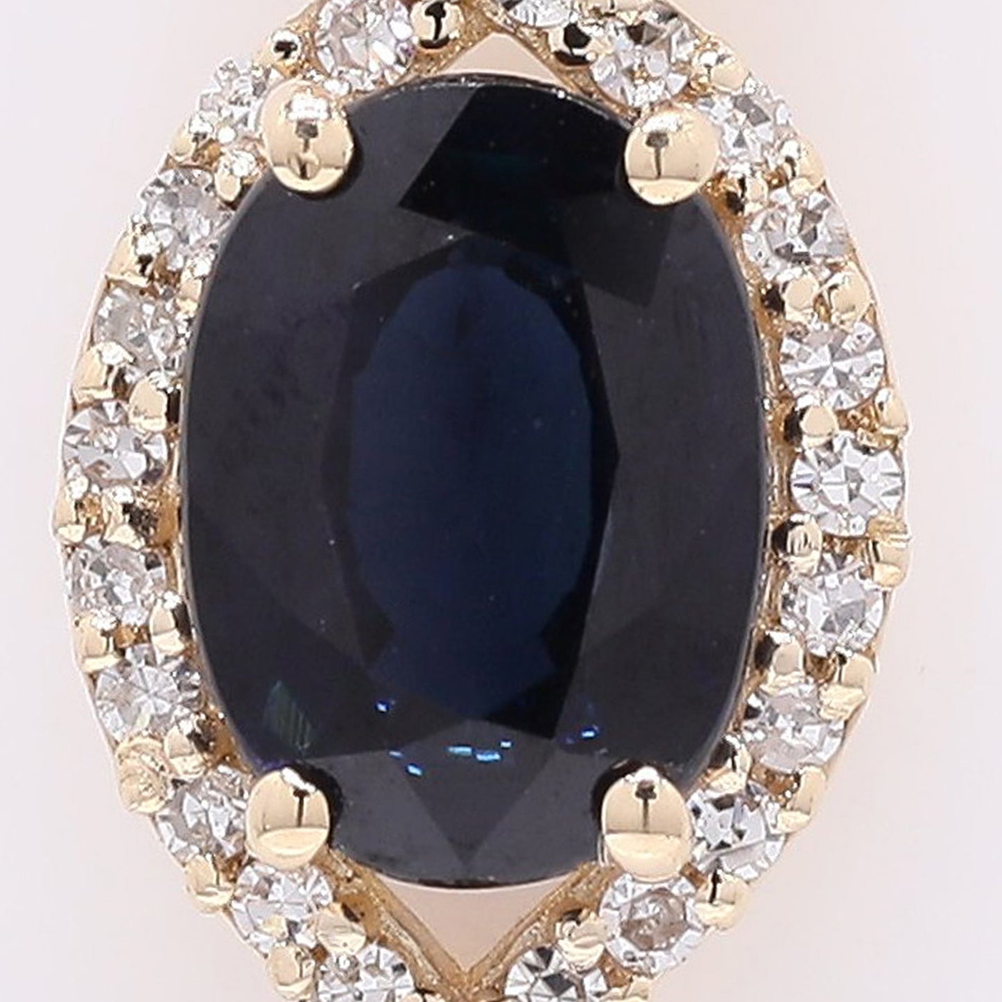 1.07 Ct Oval Mixed Cut Natural Sapphire 14K Gold Pendant