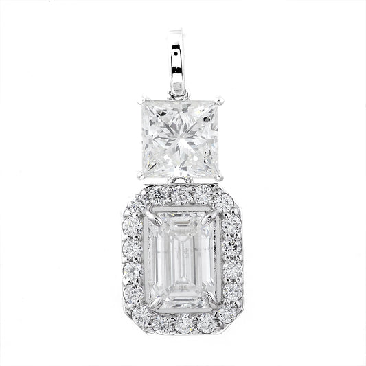 3.89 Carats Lab Grown Diamond 14K Gold Pendant