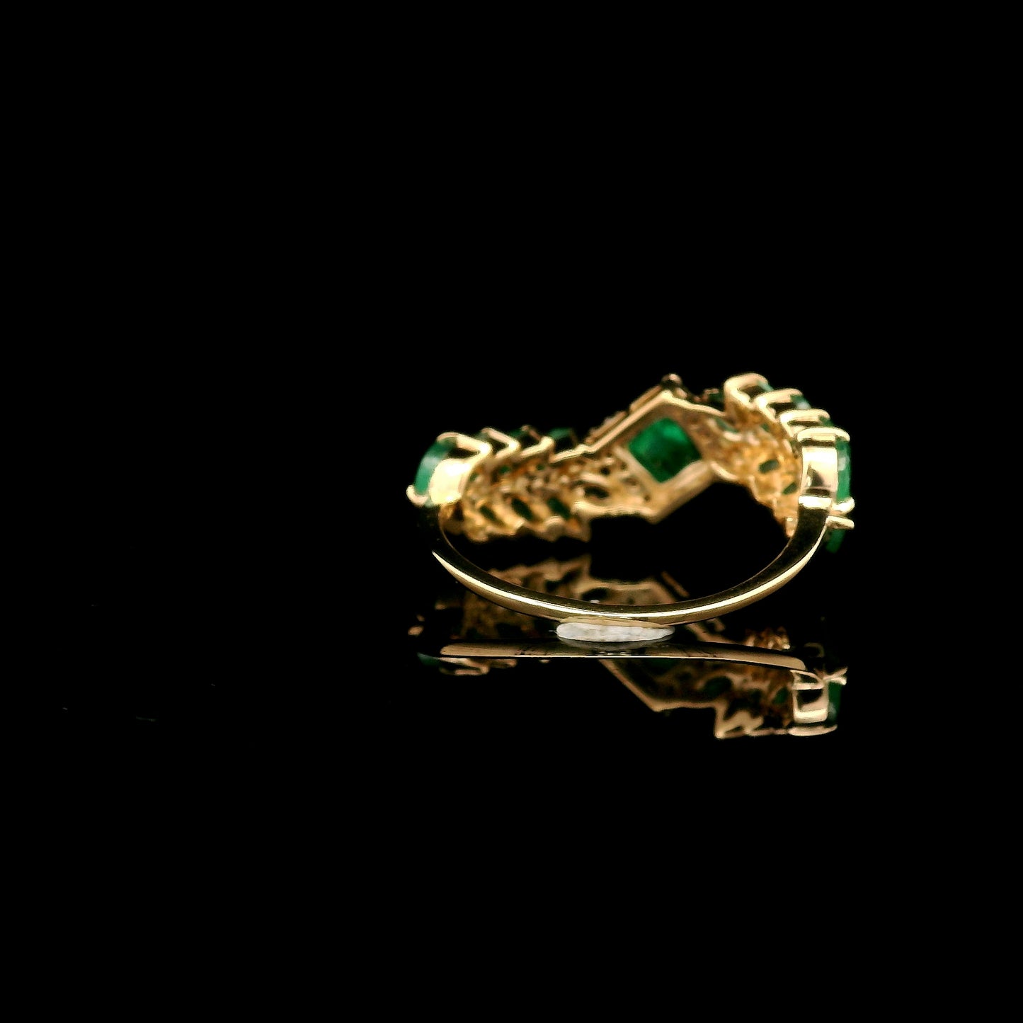 1.56 Ct Square Emerald 14K Gold Ring