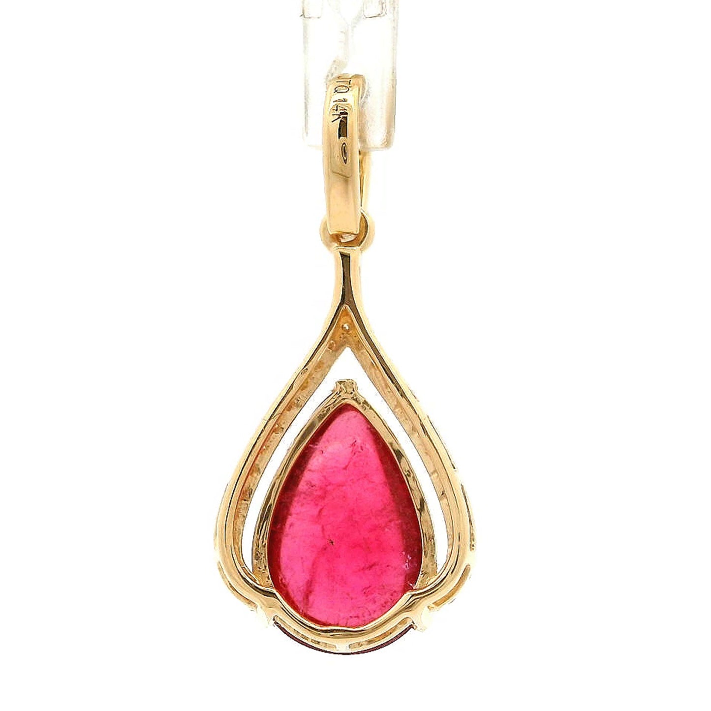 2.35 Ct Pear Tourmaline 14K Gold Pendant