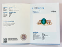 1.55 Ct Oval Natural Emerald 14K Gold Ring