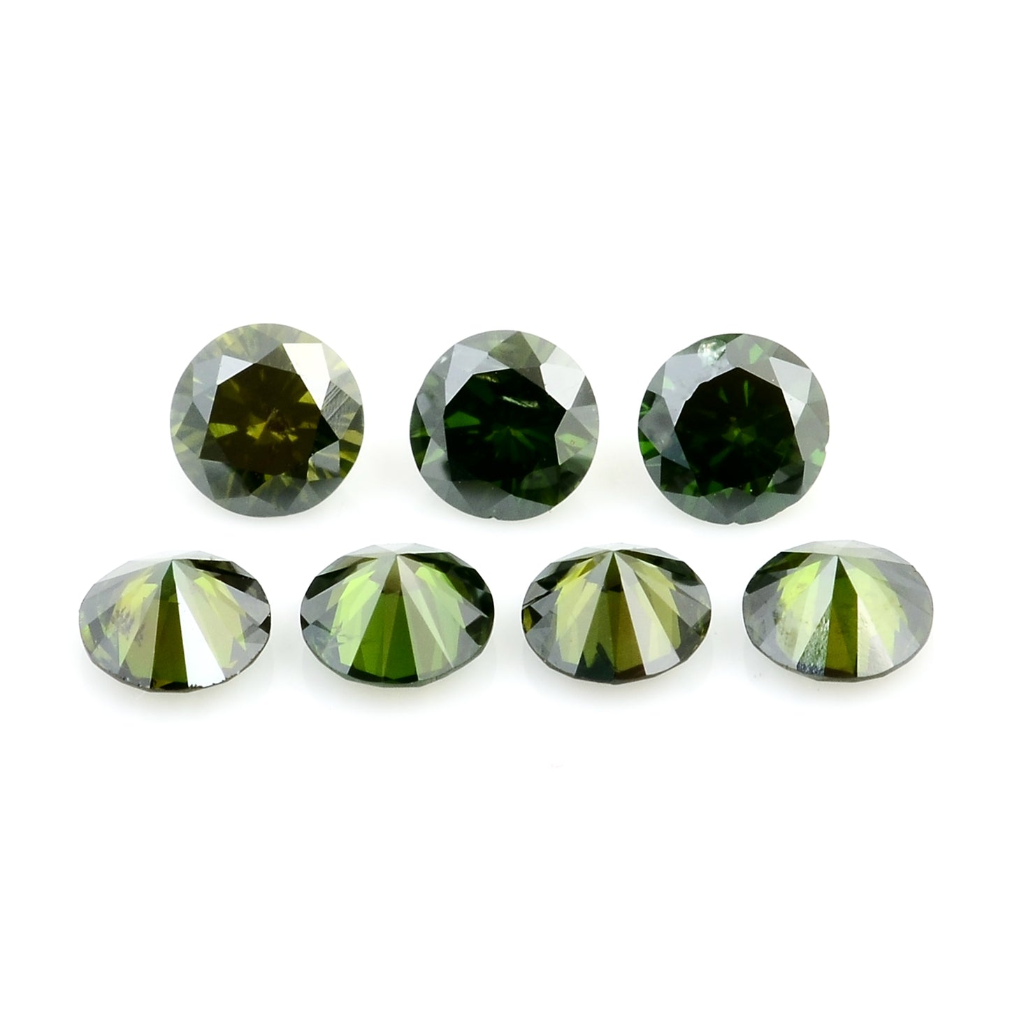 0.73 Green Diamond Round Loose Gemstone