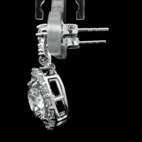 4.06 Ct Round Lab Grown Diamond 14K Gold Earrings