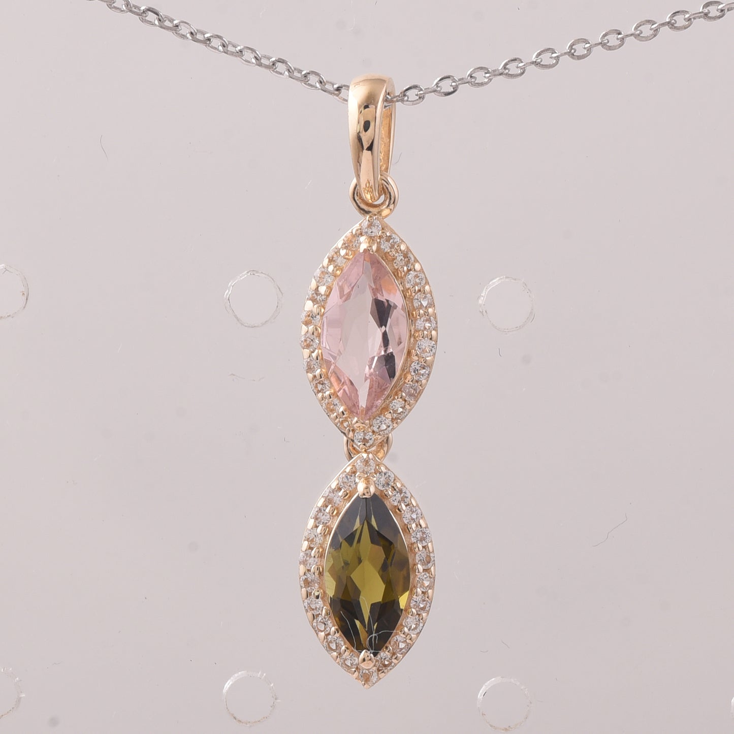 1.03 Ct Marquise Tourmaline 9K Gold Pendant