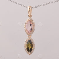 1.03 Ct Marquise Tourmaline 9K Gold Pendant