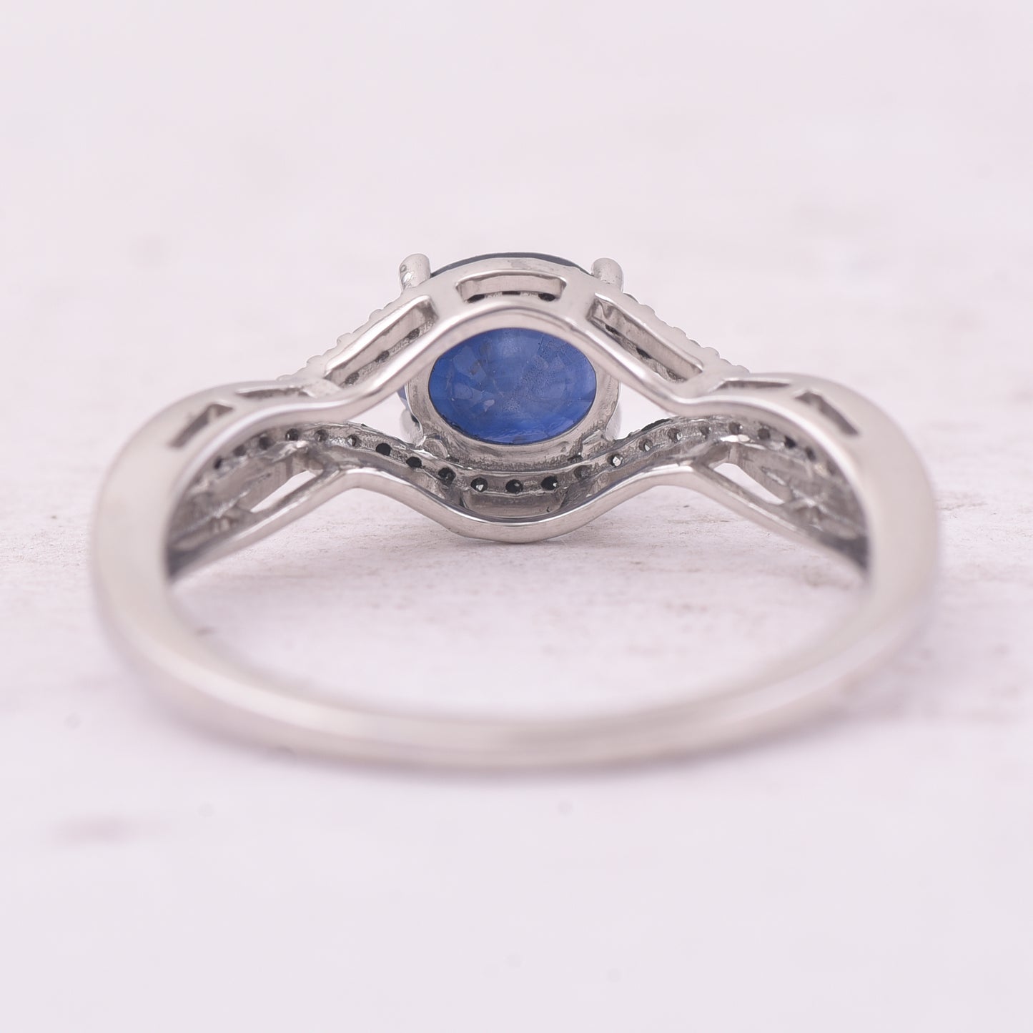 1.49 Ct Oval Mixed Cut Natural Sapphire 950 Platinum Ring