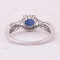 1.49 Ct Oval Mixed Cut Natural Sapphire 950 Platinum Ring