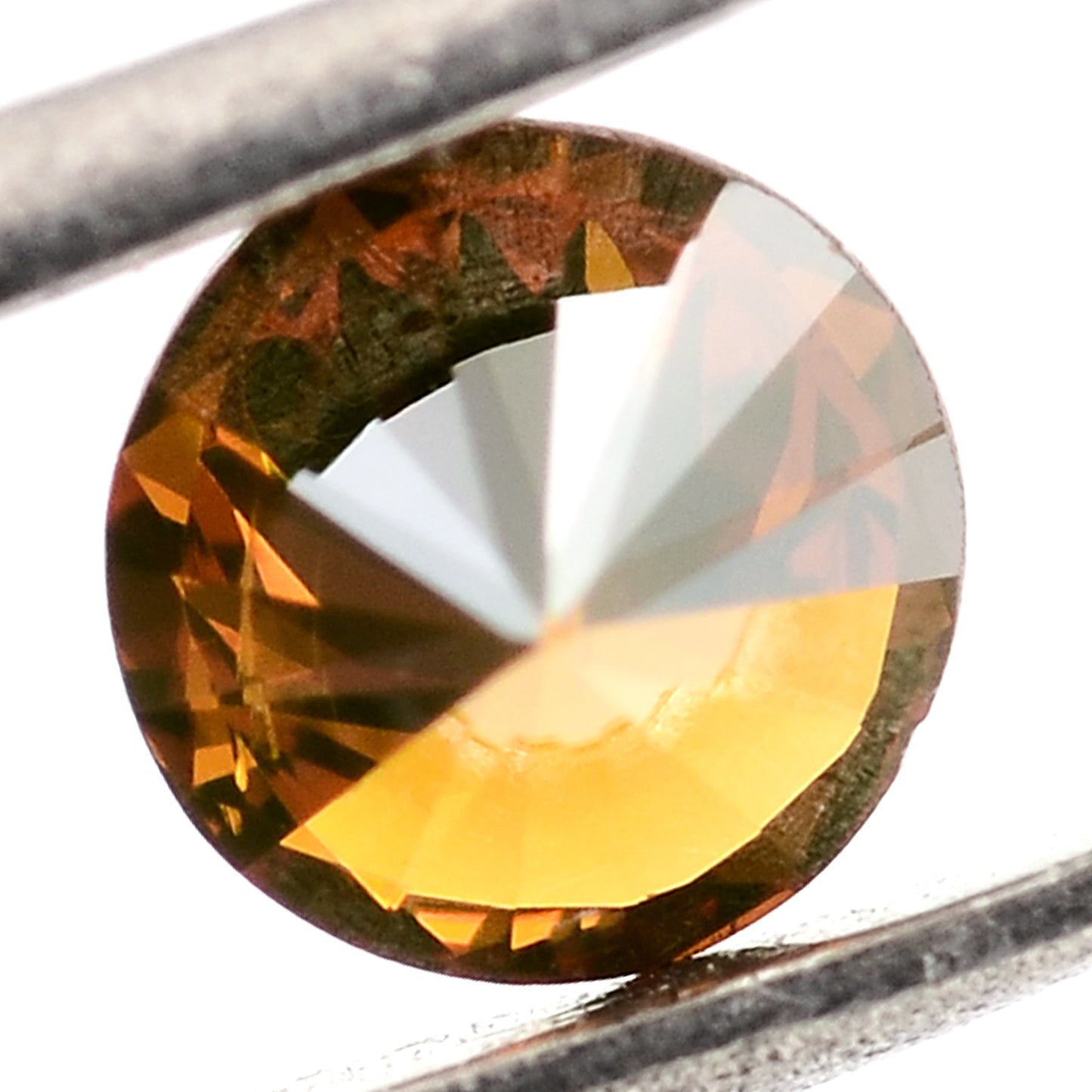 0.54 Red Diamond Round Loose Gemstone