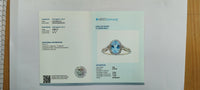 1.33 Ct Oval Mixed Cut Natural Aquamarine 14K Gold Ring