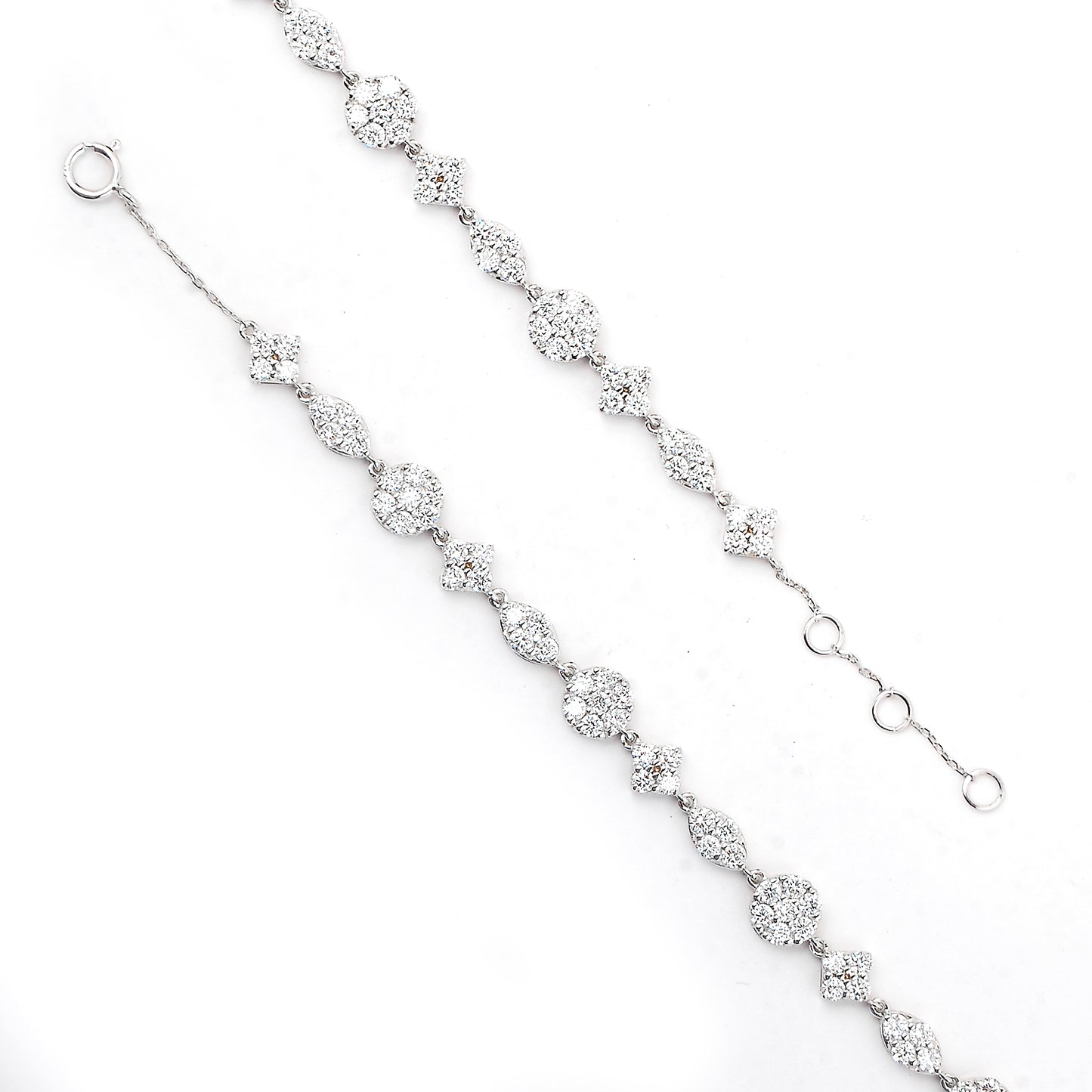 2.33 Carats Lab Grown Diamond 14K Gold Bracelet