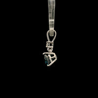 1.56 Carats Blue Lab Grown Diamond 14K Gold Pendant