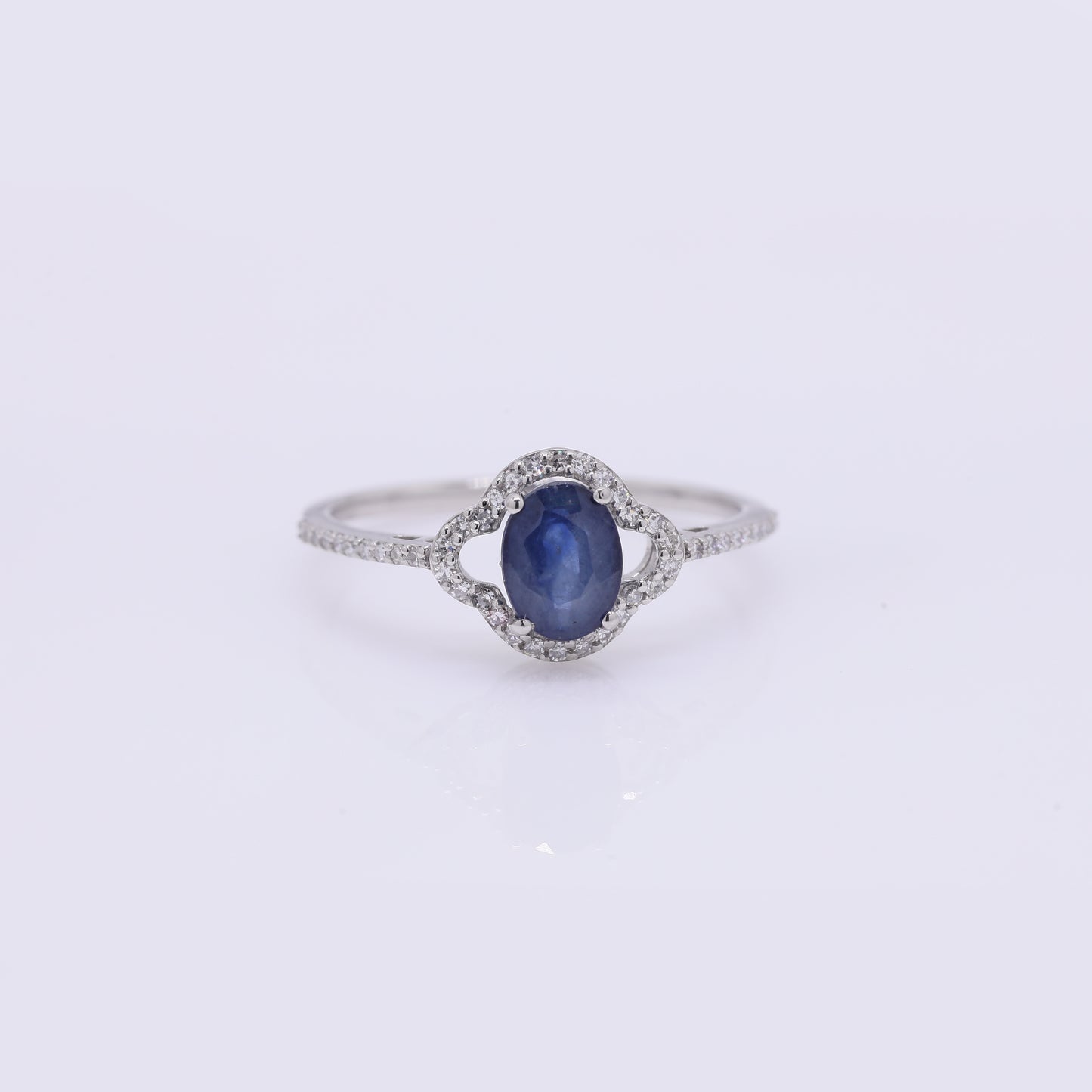 1.27 Ct Oval Mixed Cut Natural Sapphire 950 Platinum Ring