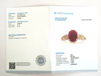 2.06 Ct Oval Mixed Cut Natural Ruby 14K Gold Ring
