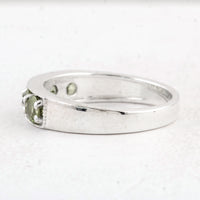 1.43 Ct Round Peridot 925 Sterling Silver Ring