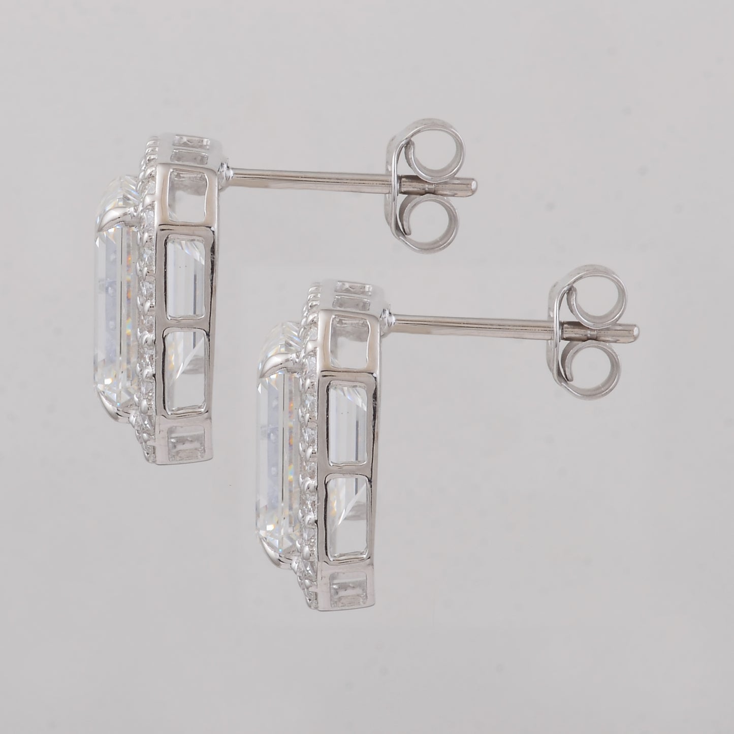 6.41 Carats Lab Grown Diamond 14K Gold Earrings
