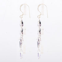 10.13 Ct Amethyst, Sapphire 925 Sterling Silver Earrings