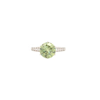 2.22 Carats Green Lab Grown Diamond 14K Gold Ring